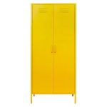 Nextdeco ντουλάπα κίτρινη μεταλλική δίφυλλη Υ170x76x50εκ.