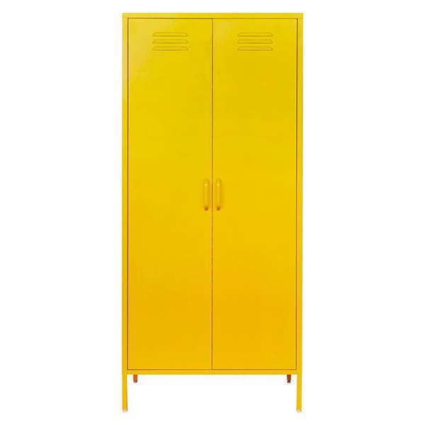 0d9eb4744caa4d6897b47b2cc9fa576c.jpg Nextdeco ντουλάπα κίτρινη μεταλλική δίφυλλη Υ170x76x50εκ. - Image 1