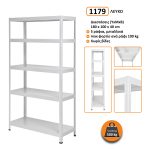 Μεταλλική ραφιέρα με Μεταλλικά Ράφια DRUMY 180x100x40, 5x100 kg κωδ. 1179