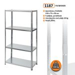 Μεταλλική ραφιέρα  γαλαβανιζέ pixy διαστάσεων 150x75x30cm, 4x50kg κωδ. 1187