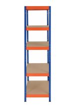 Μεταλλική ραφιέρα με ξύλο MDF FUTUR PLUS 180x100x50, 5x350 kg κωδ. 1194 - Image 3