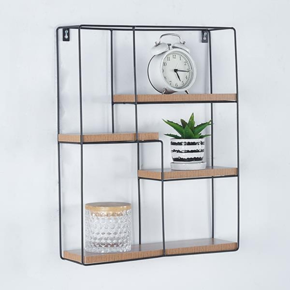 20220919101928_rafi_toichou_18853_mayro_40x11x50_5ek.jpeg Επιτοίχια Ραφιέρα τετράγωνη με 4 θέσεις 40x11xΥ50,5 cm κωδ. 18853 - Image 1