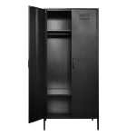 Nextdeco ντουλάπα μαύρη μεταλλική δίφυλλη Υ170x76x50εκ. - Image 2