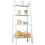 Ραφιέρα-βιβλιοθήκη με 4 επίπεδα λευκή Υ147x60x35εκ. βάθος Κωδικός: 35982-00