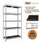 Μεταλλική ραφιέρα Outdoor (magnelis) με ραφι πολυπροπυλένιο 180x100x38, 5×80 kg κωδ. 4002