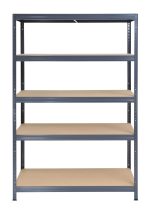 Μεταλλική Ραφιέρα με ξύλο MDF Futur plus διαστάσεων 213x120x45cm, 5x250kg κωδ. 1191 - Image 4