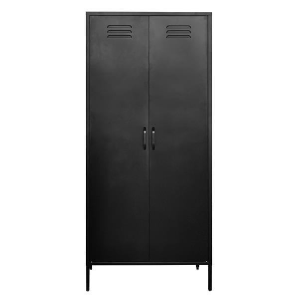 418d85b01f924b37a95173b4656eed3f.jpg Nextdeco ντουλάπα μαύρη μεταλλική δίφυλλη Υ170x76x50εκ. - Image 1