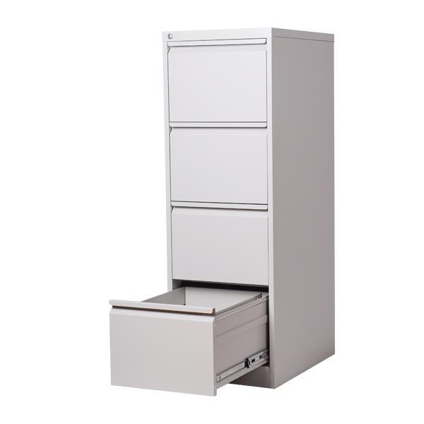 470cf8ec1474433eafe2457193542b77.jpg Nextdeco συρταριέρα κρεμαστών φακέλων γκρι με κλειδαριά, 4 συρτ. Υ133,1x46x62εκ. - Image 1