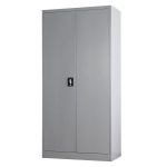 Nextdeco ντουλάπα γκρι μεταλλική δίφυλλη με κλειδαριά Υ185x90x45εκ.