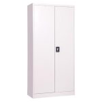 Nextdeco ντουλάπα γκρι με 4 ράφια μεταλλική δίφυλλη Υ185x90x40εκ.