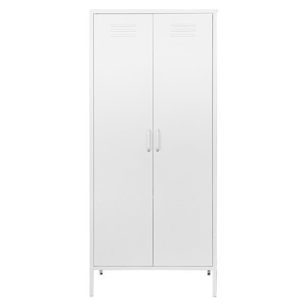 826b9d220050494a9a2d2d87dd85a653.jpg Nextdeco ντουλάπα λευκή μεταλλική δίφυλλη Υ170x76x50εκ. - Image 1