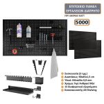 Πάνελ μεταλλικό διάτρητο (σετ 2 τεμ.) 897Χ434Χ15 mm χρώμα Γκρι Ανθρακί μάτ με 15 τεμάχια μεταλλικά αξεσουάρ κωδικός 5000