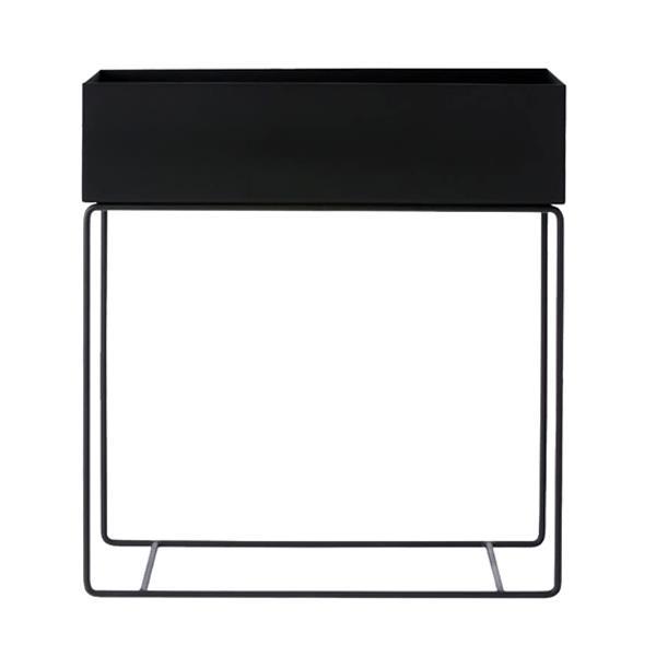 b3389145ec61422d84991c3642aea6e9.jpg Κασπώ - ράφι με μεταλλική βάση μαύρο Y60x60x25εκ. - Image 1