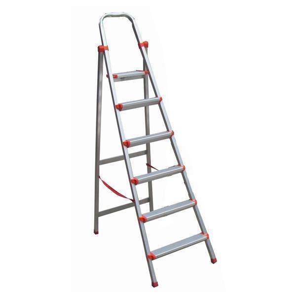 c6f15d739c314a4c954ce0d0948789d7.jpg Σκάλα αλουμινίου με 6 σκαλοπάτια ασημί Υ200εκ. - Image 1