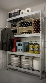 Μεταλλική ραφιέρα T. Dexion wire Rivet Γαλβανιζέ πλέγμα180x90x45cm, 4x300kg Κωδικός 2452 - Image 3