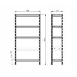 Μεταλλική ραφιέρα Dexion με ξύλo MDF Futur  διαστάσεων 180x90x40cm, 5x200kg κωδ. 2177 - Image 5