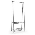 Κρεμάστρα-ράγα ρούχων μεταλλική μαύρη 151x60x36 cm