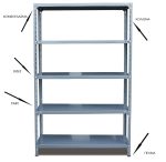 317 Μεταλλική Ραφιέρα 200Χ72Χ38 5ραφια max 100kg T. Dexion (με βίδες) - Image 2