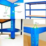 Μεταλλική ραφίερα με ξύλο MDF Futur Plus διαστάσεων 180x120x60cm, 4x275kg κωδ. 2180-2 - Image 2
