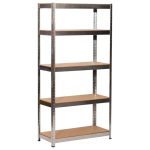 Μεταλλική ραφιέρα με ξύλο MDF διαστάσεων 180х90х30cm, 5x100kg κωδ. 954560