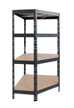 Μεταλλική ραφιέρα Garage Γωνιακή με ξύλο HDF 180x90x90x45, 4x360 kg κωδ. 2214 - Image 3