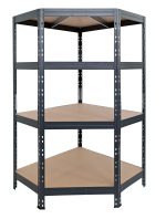 Μεταλλική ραφιέρα Garage Γωνιακή με ξύλο HDF 180x90x90x45, 4x360 kg κωδ. 2214 - Image 2