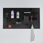 Πάνελ μεταλλικό διάτρητο (σετ 2 τεμ.) 897Χ434Χ15 mm χρώμα Γκρι Ανθρακί μάτ με 15 τεμάχια μεταλλικά αξεσουάρ κωδικός 5000 - Image 2